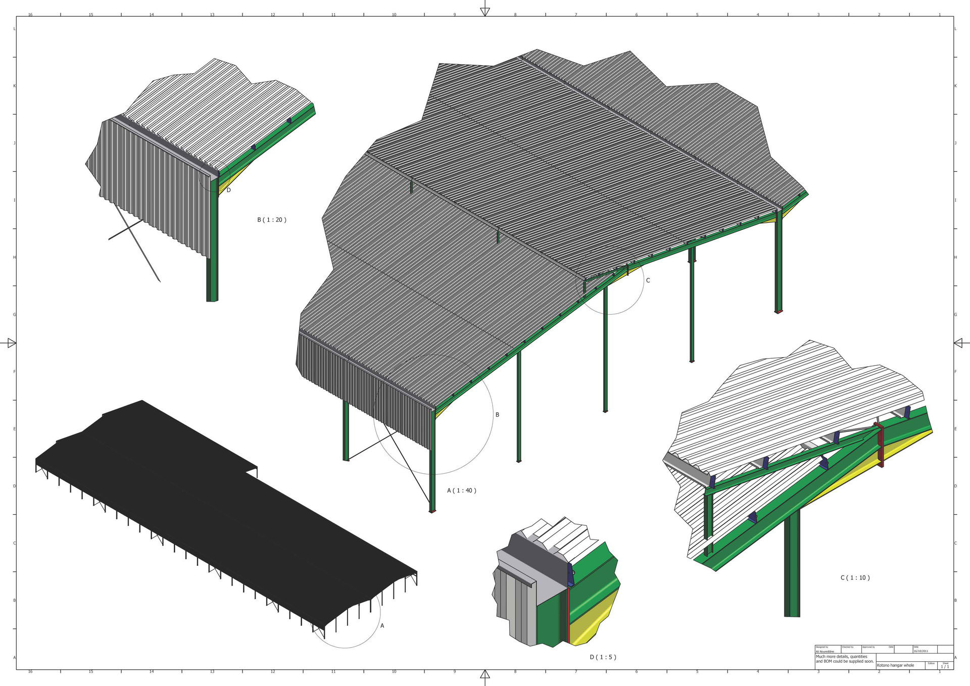 Kotono Wearhouse Hangar, Steel Structure design.